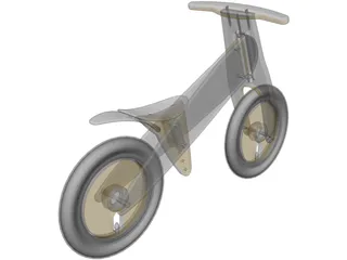 Wooden Bicycle 3D Model