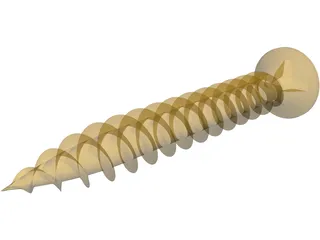 Wood Screw 3D Model