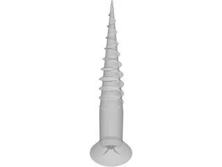 Wood Screw 3D Model