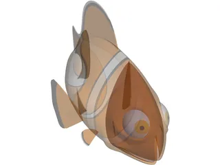 Nemo Fish Cartoon 3D Model