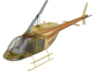 Bell 206-B 3D Model