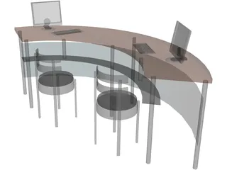 Information Desk 3D Model