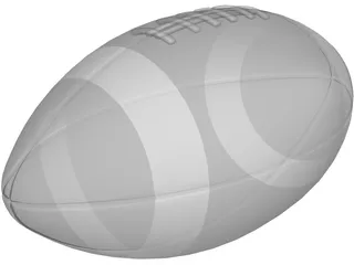 American Football Ball 3D Model