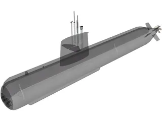 HMS Gotland 3D Model