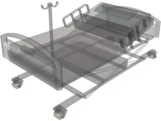 Hospital Bed 3D Model