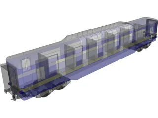 Train Personal Wagon 3D Model