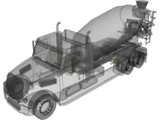 Truck Mixer 3D Model