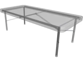 Plastic Folding Table 3D Model