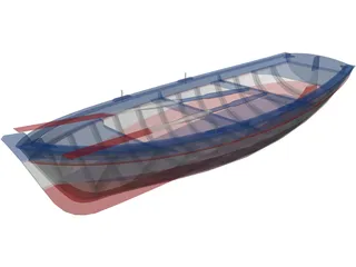 Wooden Boat 3D Model