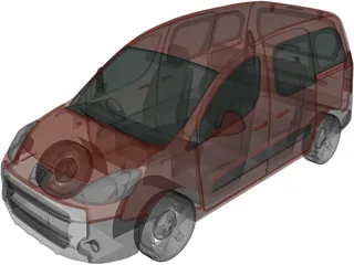 Peugeot Partner Tepee (2011) 3D Model