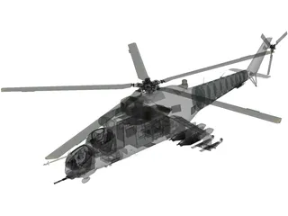 Mil Mi-24 Hind D 3D Model