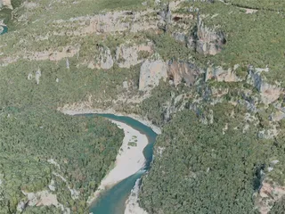 Gorges de l’Ardèche Canyon City, France (2021) 3D Model