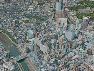 Kanazawa City, Japan (2021) 3D Model