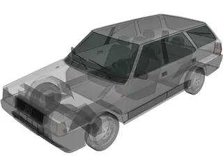 Fiat Regata Station Wagon (1987) 3D Model