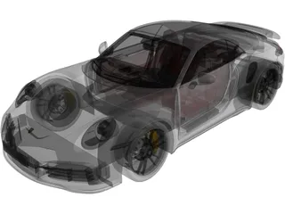 Porsche 911 Turbo S Cabrio (2021) 3D Model