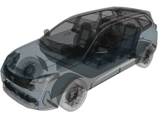 Peugeot 5008 (2021) 3D Model