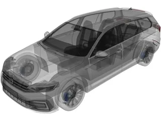 Volkswagen Passat GTE Variant (2020) 3D Model