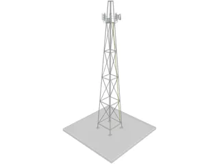 Cellular Tower 3D Model