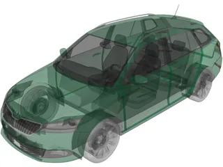 Skoda Fabia Combi (2019) 3D Model