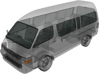 Toyota HiAce H100 Commuter (1992) 3D Model