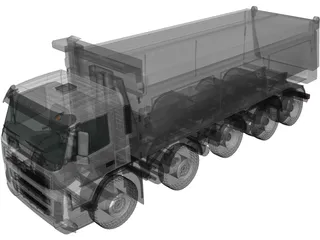 Volvo FM Truck 10x4 Dumper 3D Model