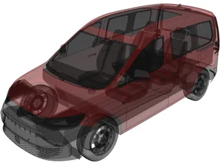 Volkswagen Caddy Combi (2021) 3D Model