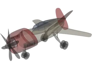 Racing Airplane 3D Model