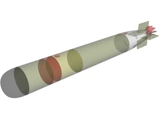 MK54 Torpedo 3D Model