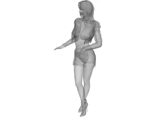 Woman Night Club Girl 3D Model