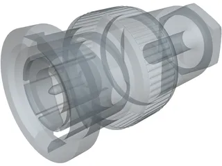 BNC Plug 3D Model