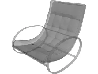 Upholstered Wooden Armchair 3D Model