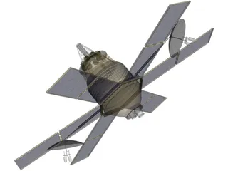 Communication Satellite 3D Model