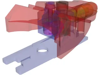 Ski Binding Toe 3D Model