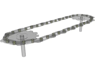 Chain Drive 3D Model