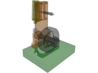 Steam Motor Assembly 3D Model