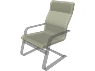 Laminated Wood Style Chair 3D Model
