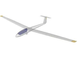 Rolladen-Schneider LS4 Glider 3D Model