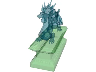 Chinese Dragon Statue 3D Model