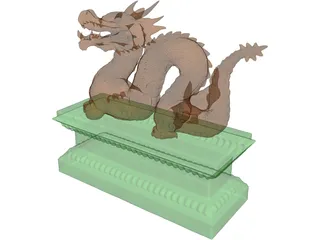 Chinese Dragon Statue 3D Model