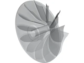 Turbocharger Compressor Wheel 3D Model