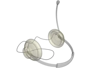 Headphones with Mic 3D Model