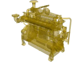 Caterpillar G3306 TA Engine 3D Model