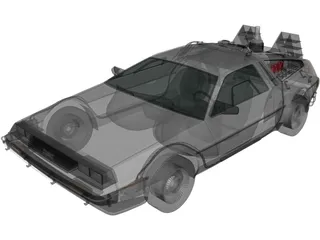 DeLorean DMC-12 BTTF II (1981) 3D Model