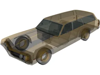 Ford Torino 500 Station Wagon 3D Model