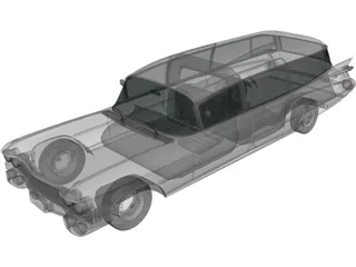 Cadillac Fleetwood 75 Miller-Meteor Hearse 3D Model
