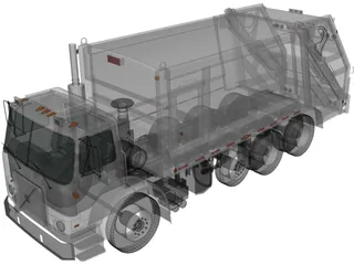 Volvo WX64 Garbage Truck Heil (2001) 3D Model