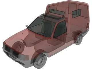 Fiat Fiorino (1988) 3D Model