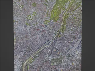 Munich (München) City, Germany (2022) 3D Model