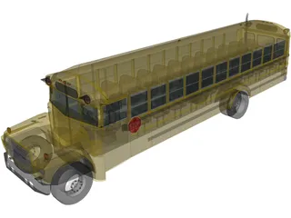 Ford B-700 Thomas Conventional School Bus (1984) 3D Model