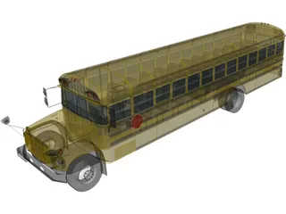 GMC B-Series School Bus (2000) 3D Model